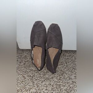 TOMS Charcoal Canvas Slip-Ons
